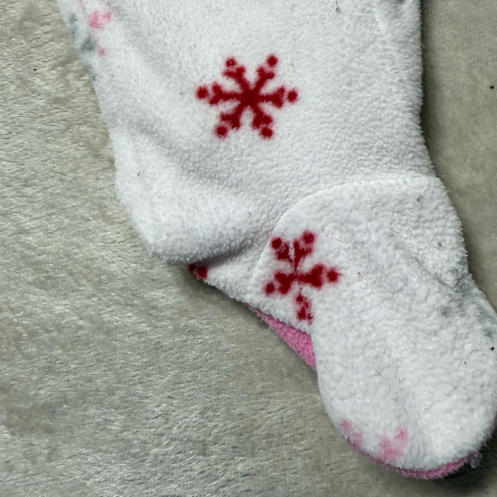 Carter’s | Baby Girl Festive Snowflake Fleece Footed Pajama | 6-9M